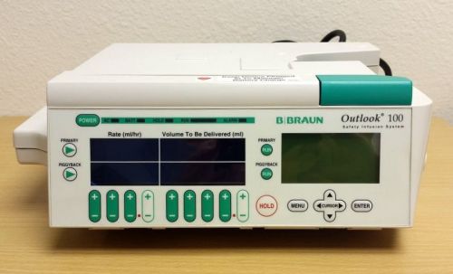 B braun outlook 100 pump with new battery, patient ready (90 days warranty) for sale