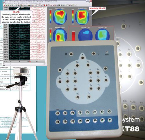 KT88-1018 CE&amp;FDA EEG 16 Channel+2 channel ECG Digital EEG And Mapping System
