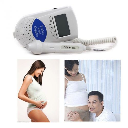 Fetal Doppler 8Mhz Vascular Dopple Baby sound monitor LCD +Gel Sonoline B Contec
