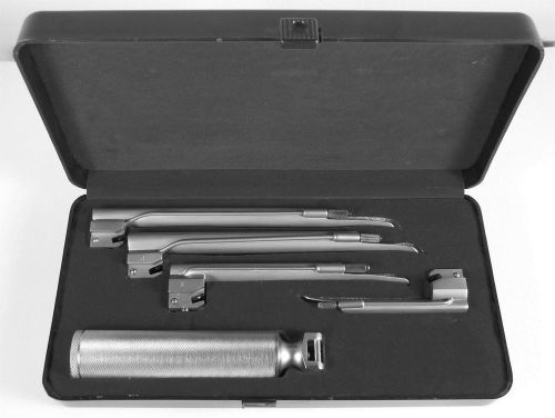 Miller Laryngoscope Set 4 Blades &amp; 1 Handle Diagnostic Surgical Instruments