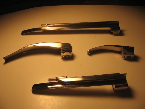 Laryngoscope blade set: miller #235 and 2, miller #1 and 3 for sale