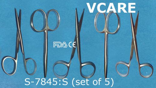 New FDA  &amp; CE Marked 5 x SS Non Sterile Knapp Strabismus Scissors Straight