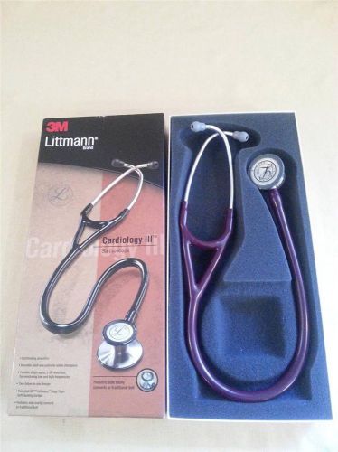 3m littmann cardiology iii stethoscope plum 27&#034; 3135 please read description for sale
