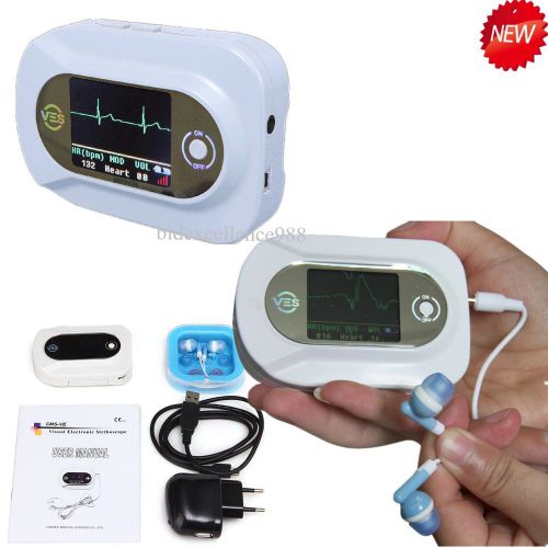 CE  Electronic Visual Stethoscope+SpO2+ECG LED  Lightweight Medical  Vital Sign