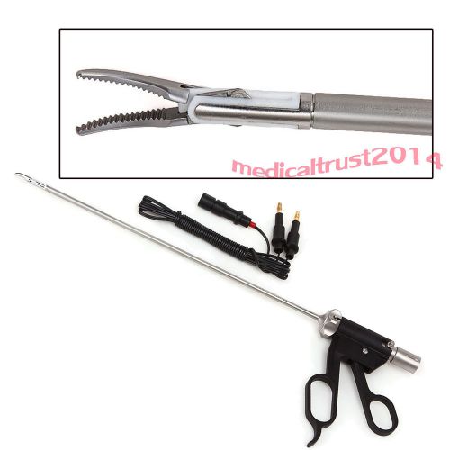 Ce bipolar dissecting forceps curved tip ?5x330mm+ 3m bipolar cable laparoscopy for sale