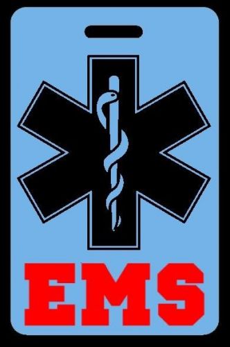 Sky-blue ems luggage/gear bag tag - free personalization - new for sale