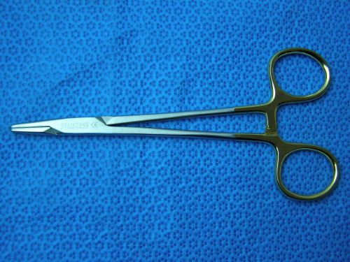 NEW MAYO-HEGAR Needle Holder T/C 5.5&#034; GOLD-Rings Surgical Veterinary Instrument