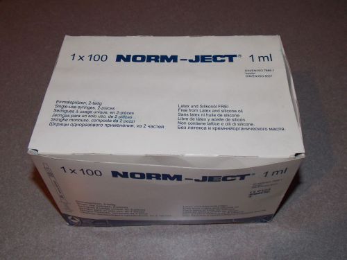 Norm-Ject 100 1 ML Tuberkulin Luer Disposable Syringes 4010.200V0 PK OF 53