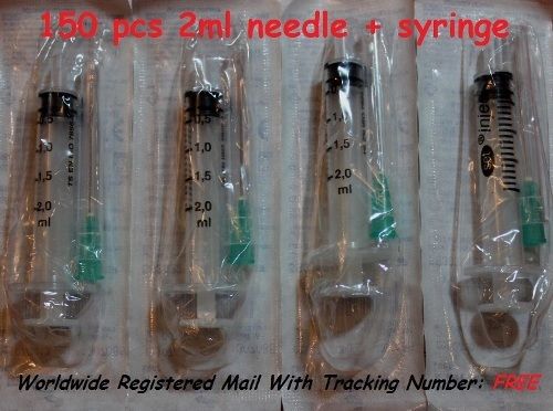 150x 2ml Medical INK REFILLABLE Printer CARTRIDGES Needle+ Syringe FREE SHIPPING