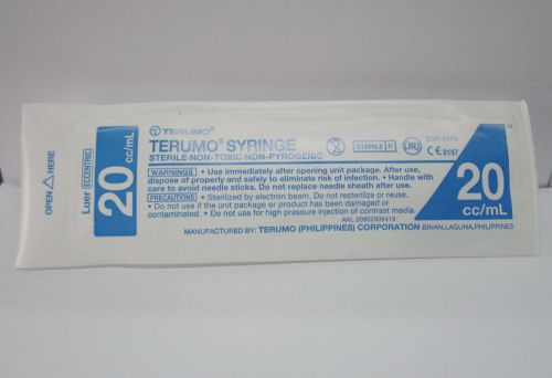 Terumo Syringe Sterile Non Toxic Non Pyrogenic 20 cc/ml 10 Pcs No Needle