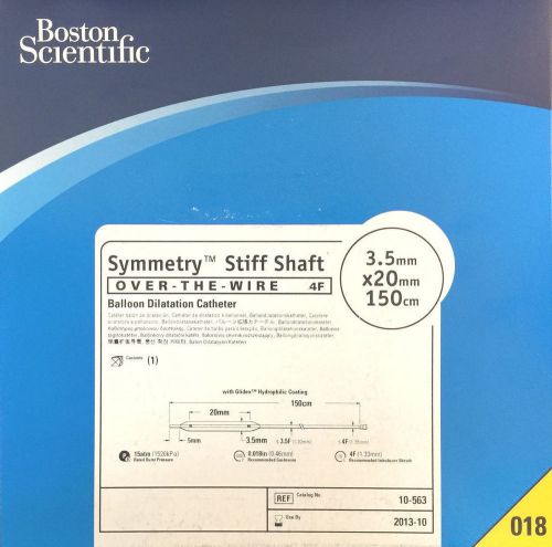 BOSTON SCIENTIFIC Symmetry Stiff Shaft OTW Balloon Dilatation Cath, REF: 10-563