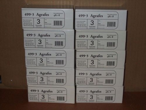 10 BOXES  OCE/IMAGISTIC/SHARP 499-3  STAPLES ( EA.  BOX PK. 3 CART. )