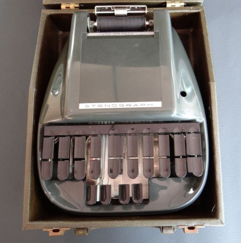 Vintage Stenograph Secretarial Model Shorthand Machine with Case - EUC!
