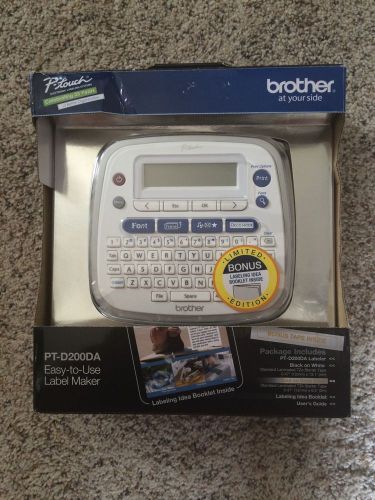 New Brother PT-D200DA P-touch Home &amp; Office Labeler PTD200DA TZe + Bonus Tape