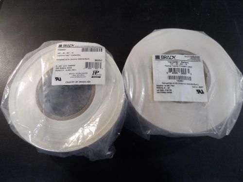 Lot of (2x) brady - tht-48-457-10 - thermatab thermal transfer printable labels for sale