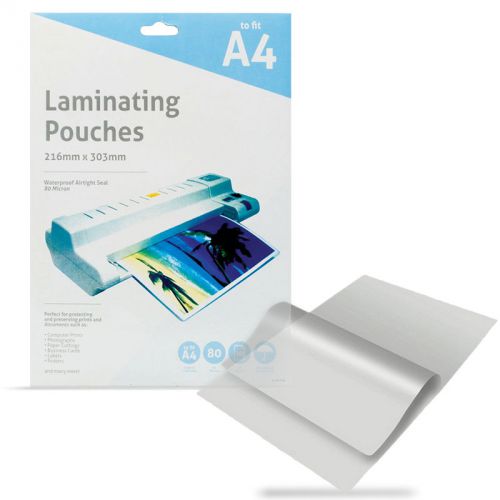 10 x a4 micron gloss laminating pouches laminator machine sleeves sheets for sale