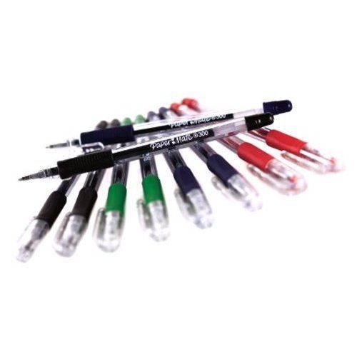 Paper Mate 300 Gel Pen Assorted Colours - Bag of 8+2