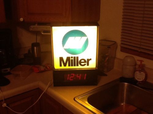 Miller Welding Lighted LED Shop Clock