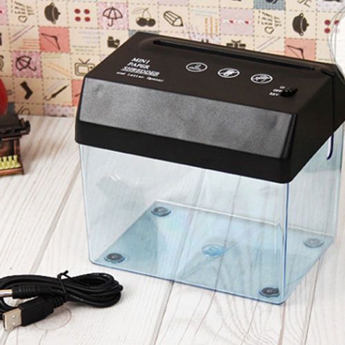 New USB Port or AA battery Auto  Paper Shredder for Office Home School  Paper
