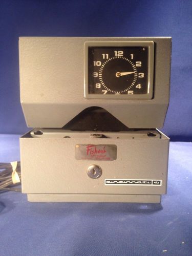 Vintage Cincinnati Model 1011 Time Clock Untested AS-IS for Parts or Repair