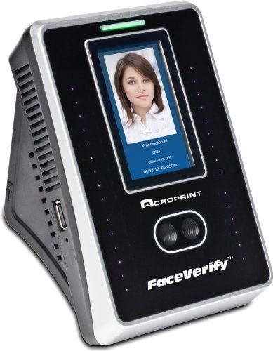 Acroprint time recorder 010272000 timeqplus faceverify system, 4 x 3 x 6, black for sale