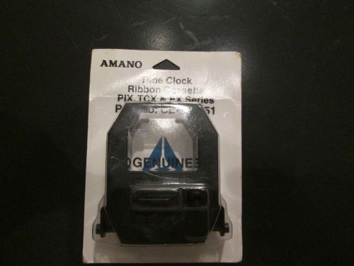 Amano black ribbon cartridge fits pix, tcx time clocks (ce-315151 ce315151) for sale