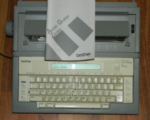 Brother Electronic Typewriter &amp; Word Processor Model # GX-9000 with Manual