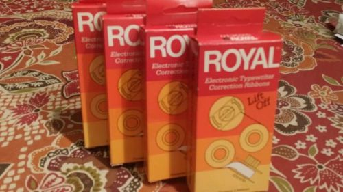 4 BOXES  ROYAL  ELECTRONIC TYPEWRITER CORRECTION RIBBON 013025 NIB
