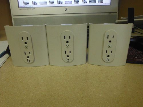 HERMAN MILLER ACTION OFFICE CUBICLE WALL RECEPTACLE OUTLETS / LABELED A,B,C
