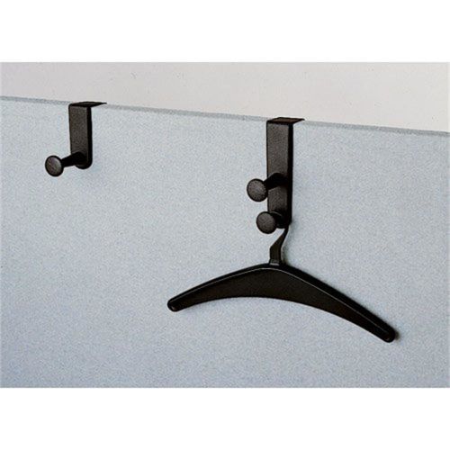 Quartet Over-the-Panel Hook, 6-7/8 Inch, Double Posts, 2 Hangers Included, Black