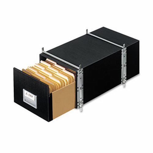 Bankers StaxOnSteel Storage Box Drawer, Steel Frame, Black, 6/Carton (FEL00511)