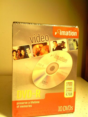 10-pack Imation DVD-R 4.7GB in presention case