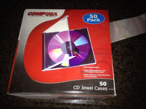 50 CD Jewel Cases, Black, holds 1 CD DVD Disc, 5.2mm