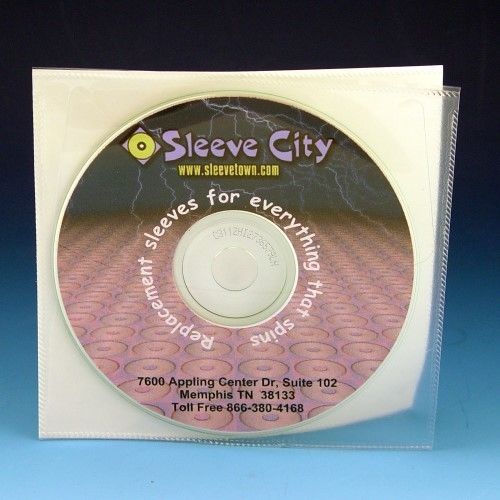 CD/DVD sleeves (around 90) adhessive clear poly sleeve