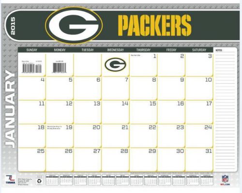 New Green Bay Packers Desk Calendar 22 x 17 Inches Perfect Timing