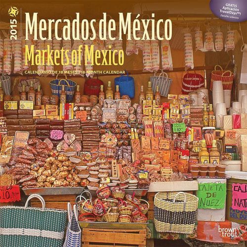 2015 MARKETS OF MEXICO Mercados de MEXICO Wall Calendar 12X12 NEW &amp; SEALED