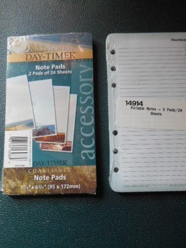 DAYTIMER NOTEPADS PORTABLE NOTES 6 RINGS NIP!