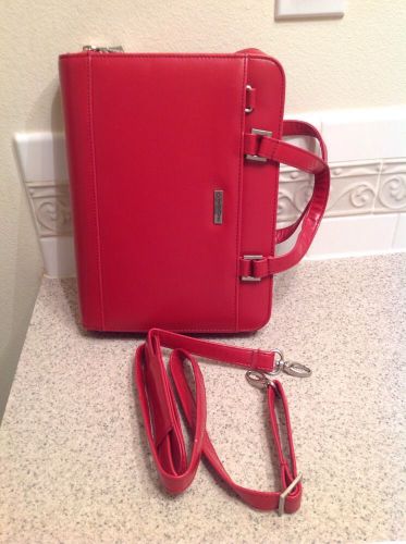 Franklin Covey Classic Planner Organizer Full Zip Red 1.5&#034; Rings