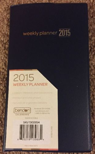 2015 Calendar Blue Pocket Weekly Planner Daily Appointments College,Personal.