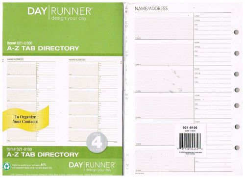 Day runner®recycled telephone/address a-z tabs 5 1/2&#034; x 8 1/2&#034; #021-0100 for sale