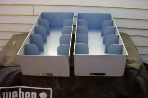 MMF INDUSTRIES USA : HEAVY METAL ORGANIZER TRAYS : SET OF TWO : FOR OFFICE PAPER
