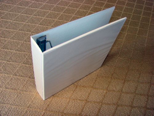 White binder 3-ring presentation d-ring, 1-1/2 inch, insert &amp; inside pockets usa for sale