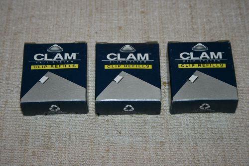 CLAM CLIP SYSTEMS-SZ2 CLIP REFILLS-3 BOXES X 50 CLAMS-7510013174228-USA SELLER!