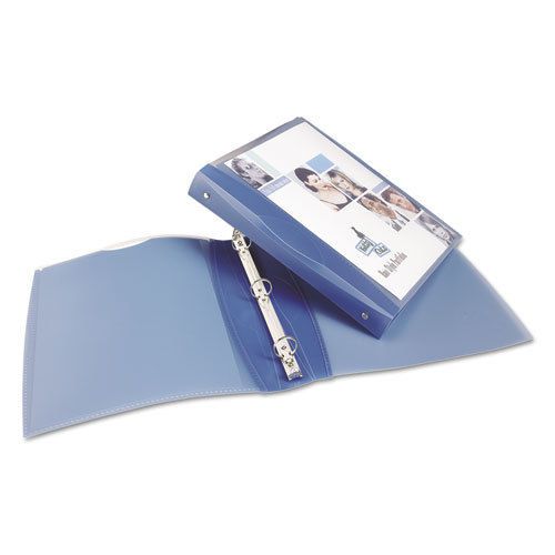Silhouette View Flexible Binder with Round Rings, 1&#034; Capacity, Light Blue