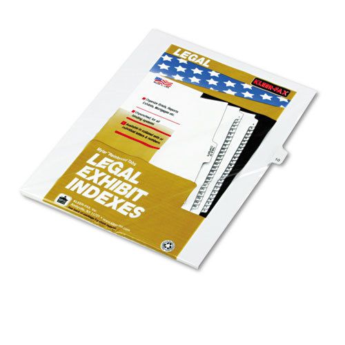 80000 Series Legal Index Dividers, Side Tab, Printed &#034;10&#034;, 25/Pack