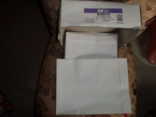 Shiplite box of 100 open end 9 x 12 catalog envelopes NEW flap stick closure