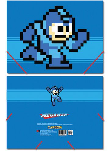 File Folder: Mega Man - 8bit Elastic Band Document Folder