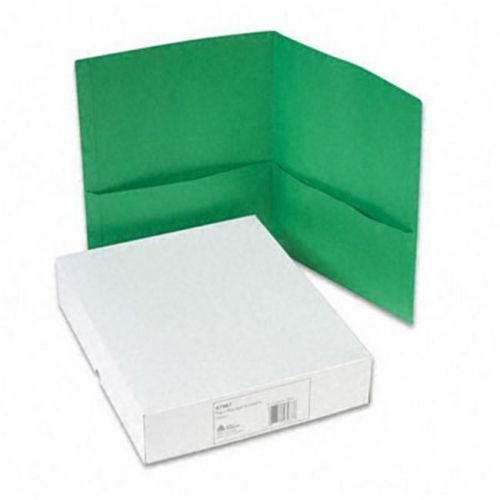 New ! 2 X 25PK Avery Two-Pocket Embossed Paper Portfolio 30-Sheet Capacity Green