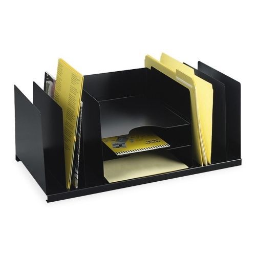 MMF2643DOBK Desk Organizer, 9 Compartment, 21-1/2&#034;x11&#034;x8-3/4&#034;, Black