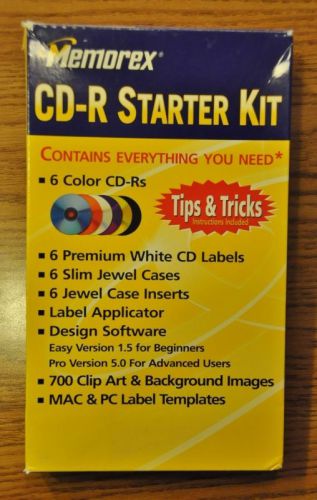 Memorex CD-R Starter Kit Label Maker, Jewel Cases and CDs